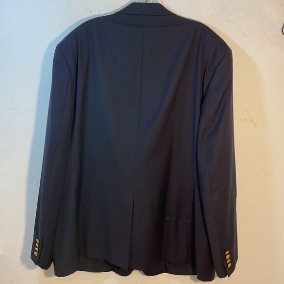 Lauren Ralph Lauren MENS Blazer 50r Navy Blue Gold Button Sportscoat Jacket - Picture 6 of 14